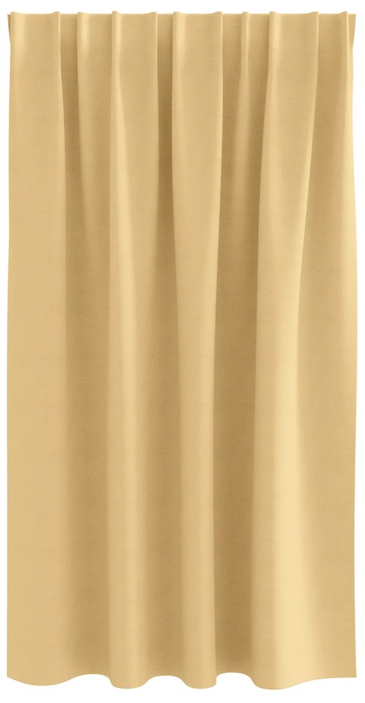 vidaXL Κουρτίνες με κουρτίνες 2 pcs Μπεζ 140 x 140 cm Πολυεστέρας
