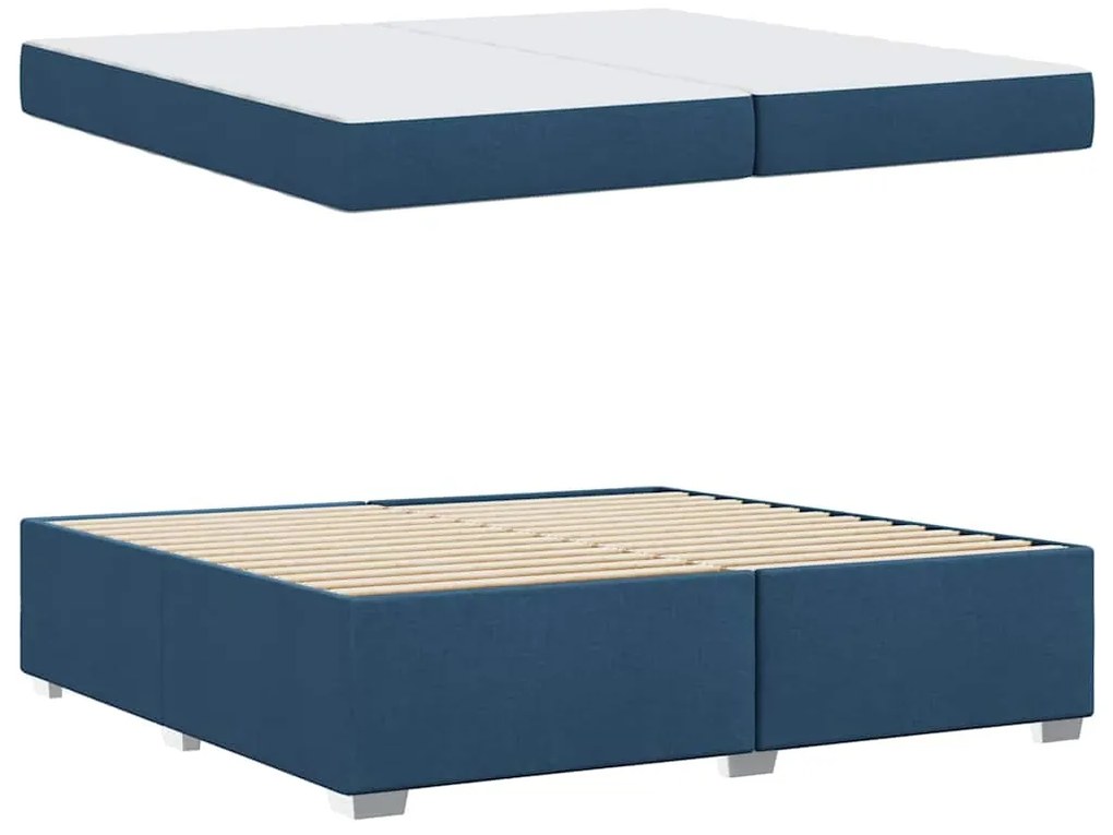 vidaXL Σκελετός Κρεβατιού Μπλε 200 x 200 cm ύφασμα