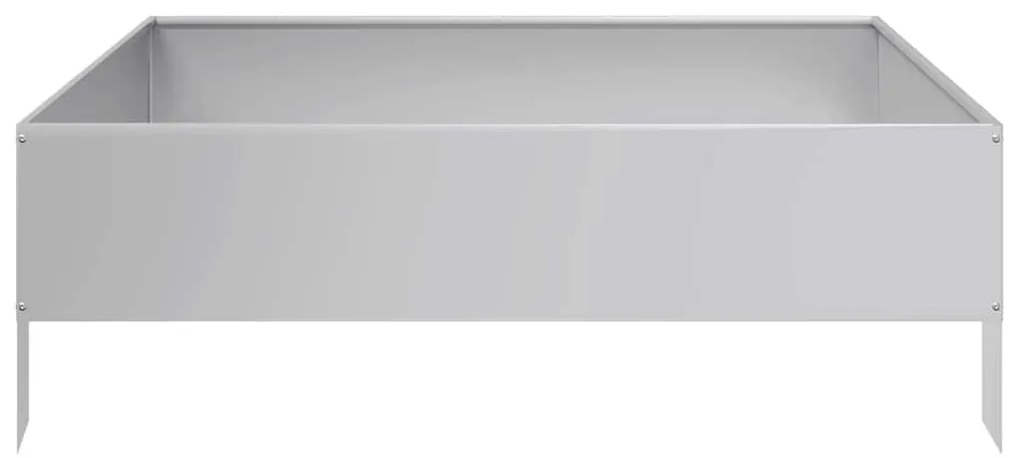 vidaXL Ζαρντινιέρα Υπερυψωμένη 100x100x33,5 εκ. Γαλβανισμένο Χάλυβα