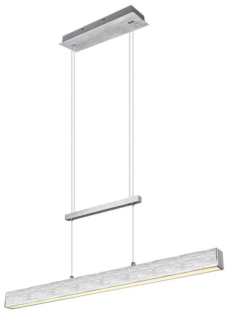 Φωτιστικό Οροφής - Ράγα Paros R32043105 1xLed 21W &amp; 2xLed 5,5W 90x150cm Silver RL Lighting Metal