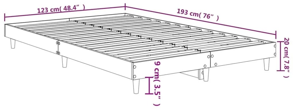 ΠΛΑΙΣΙΟ ΚΡΕΒΑΤΙΟΥ ΚΑΠΝΙΣΤΗ ΔΡΥΣ 120X190 ΕΚ. ΕΠΕΞΕΡΓΑΣΜΕΝΟ ΞΥΛΟ 832090