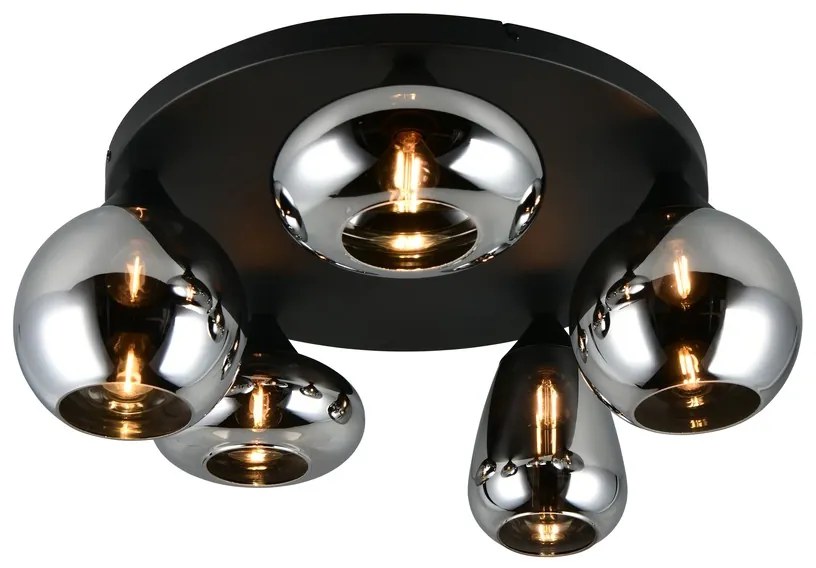 Φωτιστικό Οροφής Trio Lighting LUMINA 617030532 Μαύρο Ματ (Black Mat)