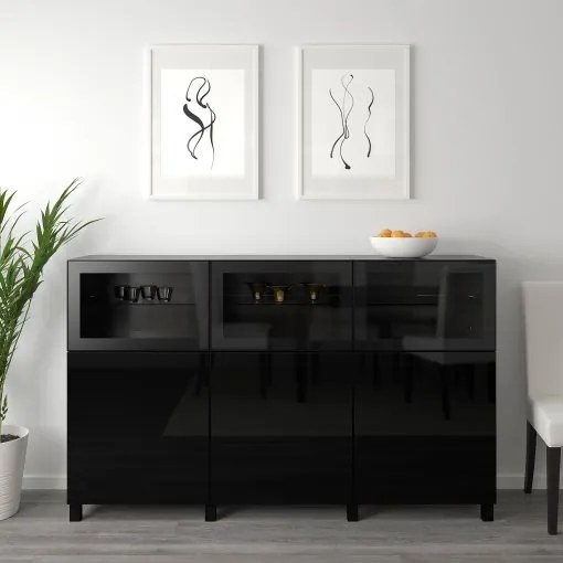 BESTÅ σύνθεση αποθήκευσης με πόρτες, 180x42x112 cm 792.081.82