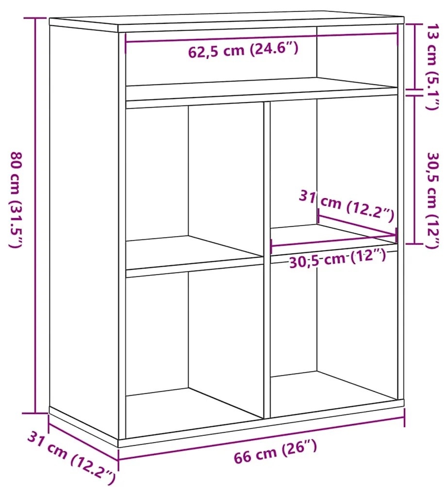 ΒΙΒΛΙΟΘΗΚΗ ΜΕ 5 ΡΑΦΙΑ ΜΑΥΡΗ 66X31X80 ΕΚ. ΕΠΕΞΕΡΓΑΣΜΕΝΟ ΞΥΛΟ 860293