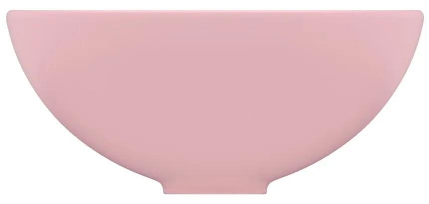 Νιπτήρας Πολυτελής Στρογγυλός Ροζ Ματ 32,5x14 εκ. Κεραμικός - Ροζ