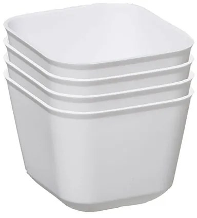 Κουτιά Αποθήκευσης (Σετ 4τμχ) F-V Flex Square Blanc 173621B