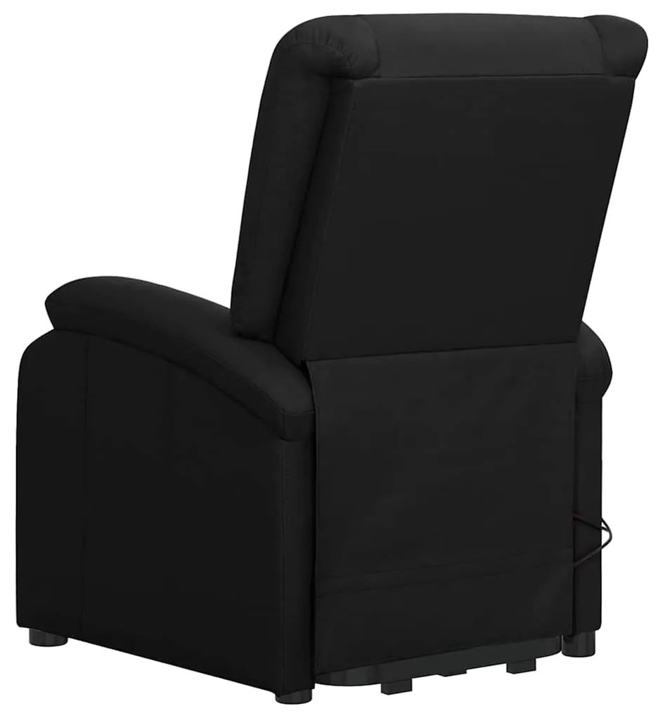 vidaXL Πολυθρόνα με Ανύψωση Μαύρη από Συνθετικό Δέρμα