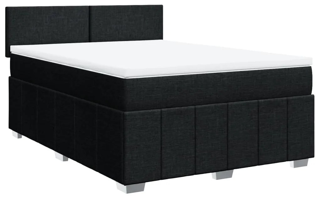 ΚΡΕΒΑΤΙ BOXSPRING ΜΕ ΣΤΡΩΜΑ ΜΑΥΡΟ 160X200 ΕΚ. ΥΦΑΣΜΑΤΙΝΟ 3287114