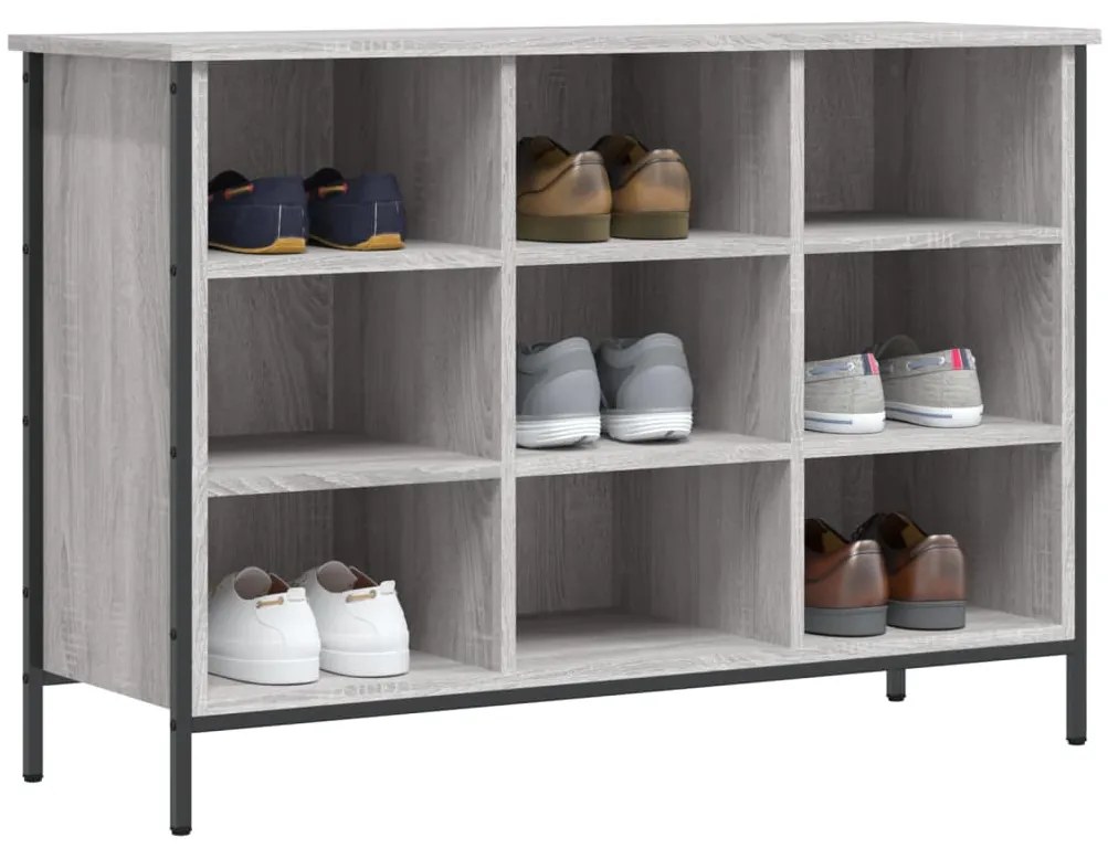 vidaXL Παπουτσοθήκη Γκρι Sonoma 100 x 35 x 70 εκ. από Επεξεργ. Ξύλο