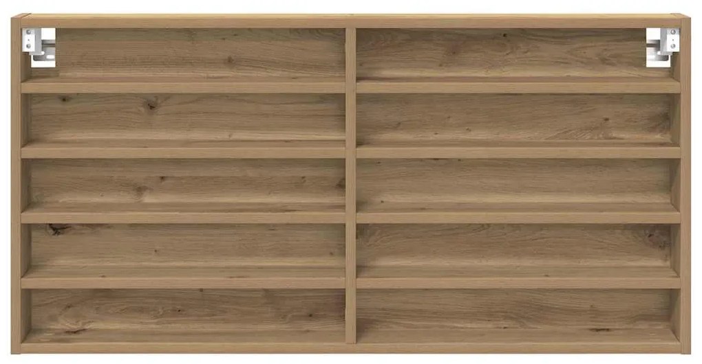 vidaXL Βιτρίνα με ράφι Επιτοίχιο Άλλο artisan δρυς 100 x 8.5 x 50 cm