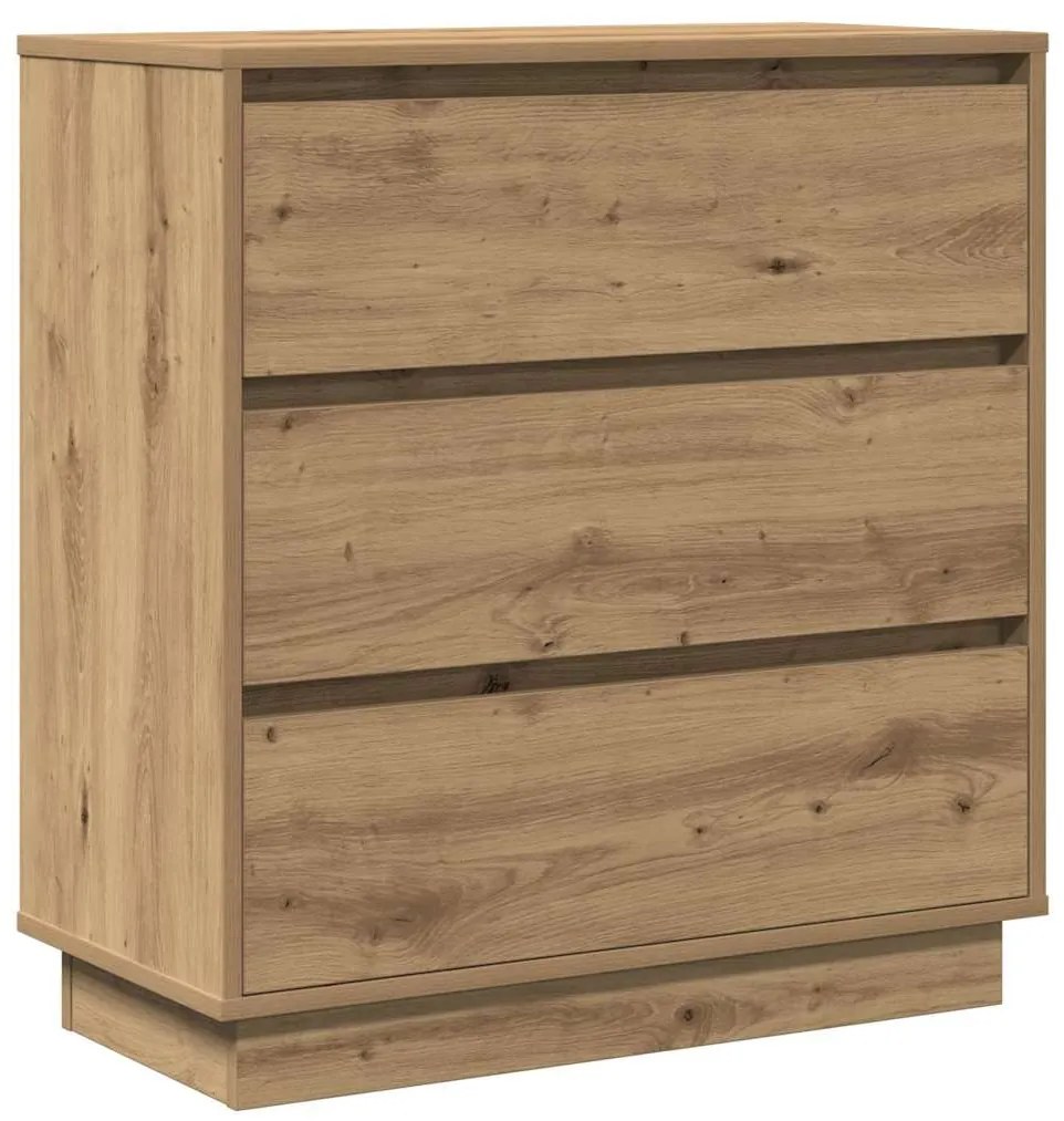 vidaXL Κομοδίνο με artisan δρυς 71 x 34.5 x 75 εκ. Επεξεργασμένο ξύλο