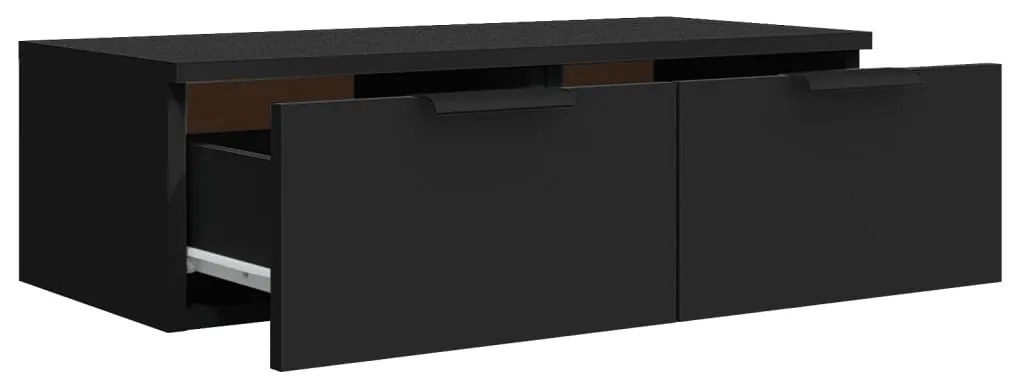vidaXL Ντουλάπι Τοίχου Μαύρο 68 x 30 x 20 εκ. από Επεξεργασμένο Ξύλο