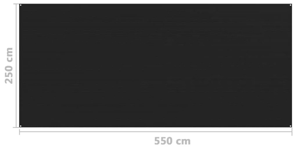 Χαλί Σκηνής Μαύρο 250 x 550 εκ.