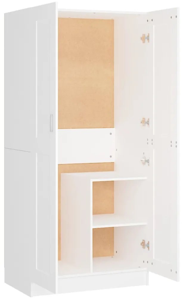 vidaXL Ντουλάπα Λευκή 85,2 x 51,5 x 180 εκ. από Επεξ. Ξύλο