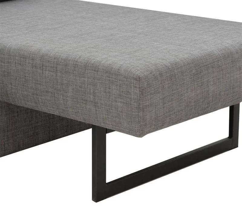 Πολυμορφικός καναπές-κρεβάτι Defry γκρι ύφασμα 230x165x72εκ 230x165x72 εκ.