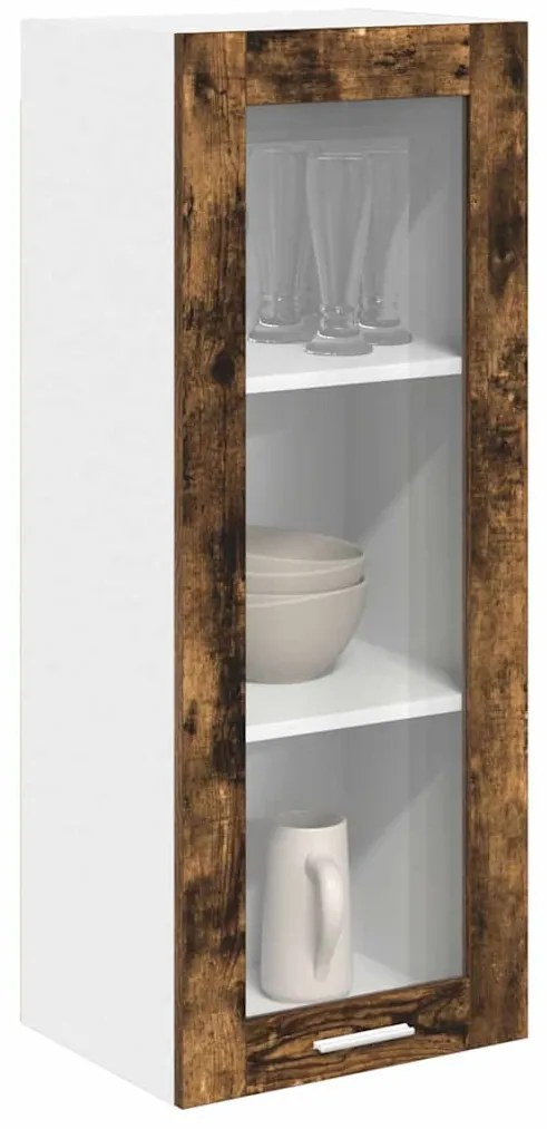 vidaXL Κρεμαστό ντουλάπι με αποθήκευση Καπνιστό Δρύς 40 x 31 x 100 εκ.