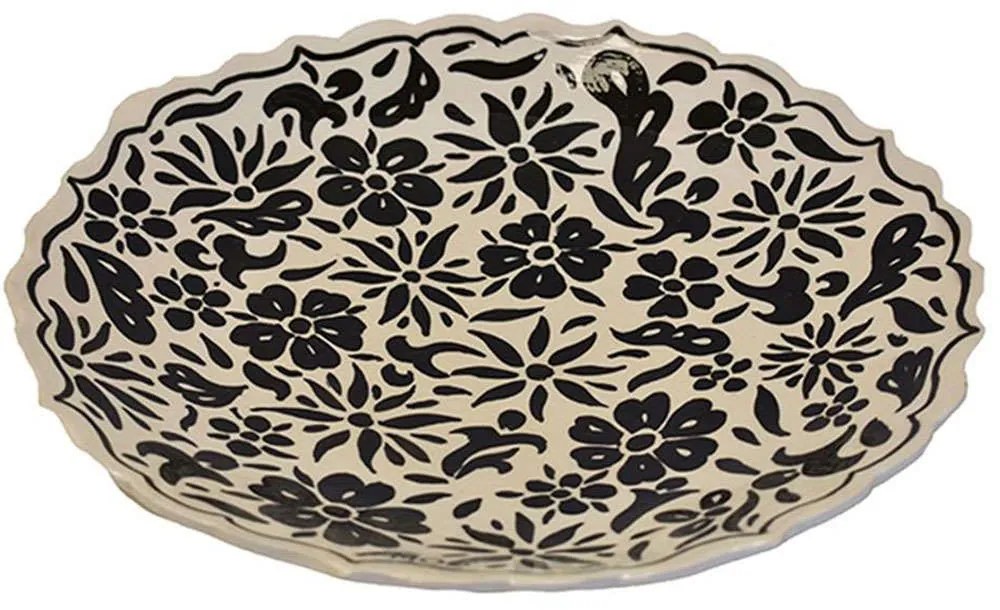 Διακοσμητική Πιατέλα Kapisik 026.0052 Φ30cm Black Ceramic
