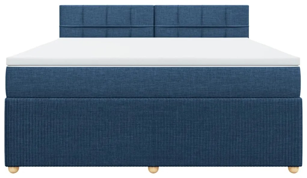 ΚΡΕΒΑΤΙ BOXSPRING ΜΕ ΣΤΡΩΜΑ ΜΠΛΕ 180X200 ΕΚ. ΥΦΑΣΜΑΤΙΝΟ 3289841