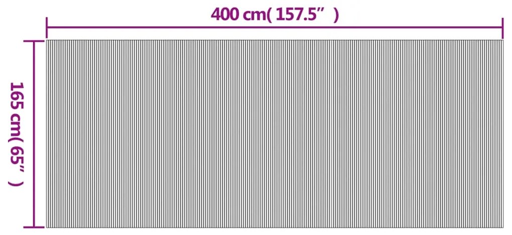 Διαχωριστικό Δωματίου Καφέ 165 x 400 εκ. από Μπαμπού - Καφέ