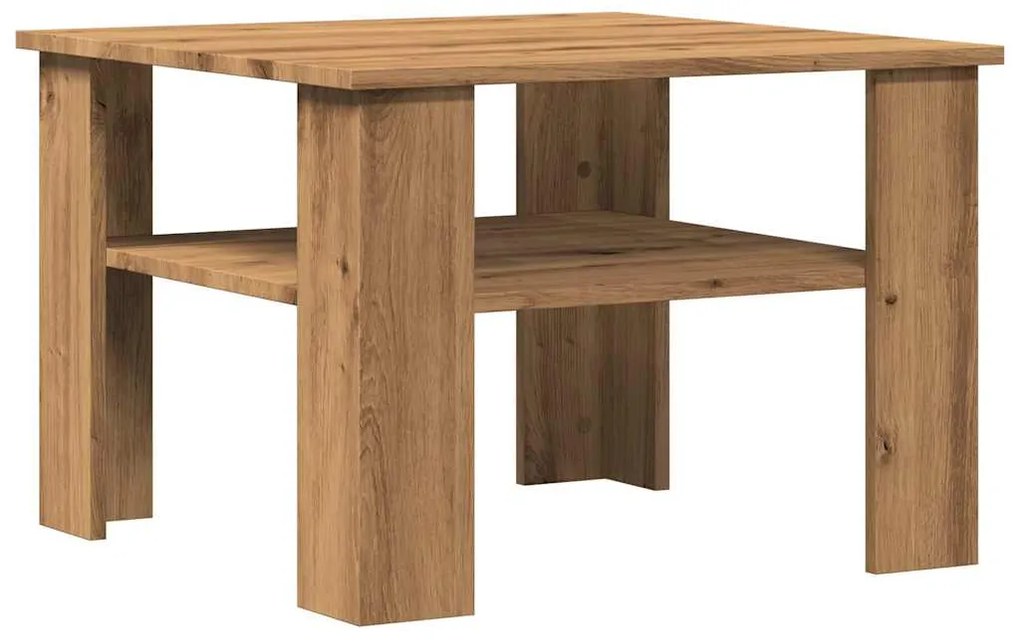 Τραπεζάκι σαλονιού Artisan Oak 60x60x42 cm Κατασκευασμένο ξύλο - Καφέ
