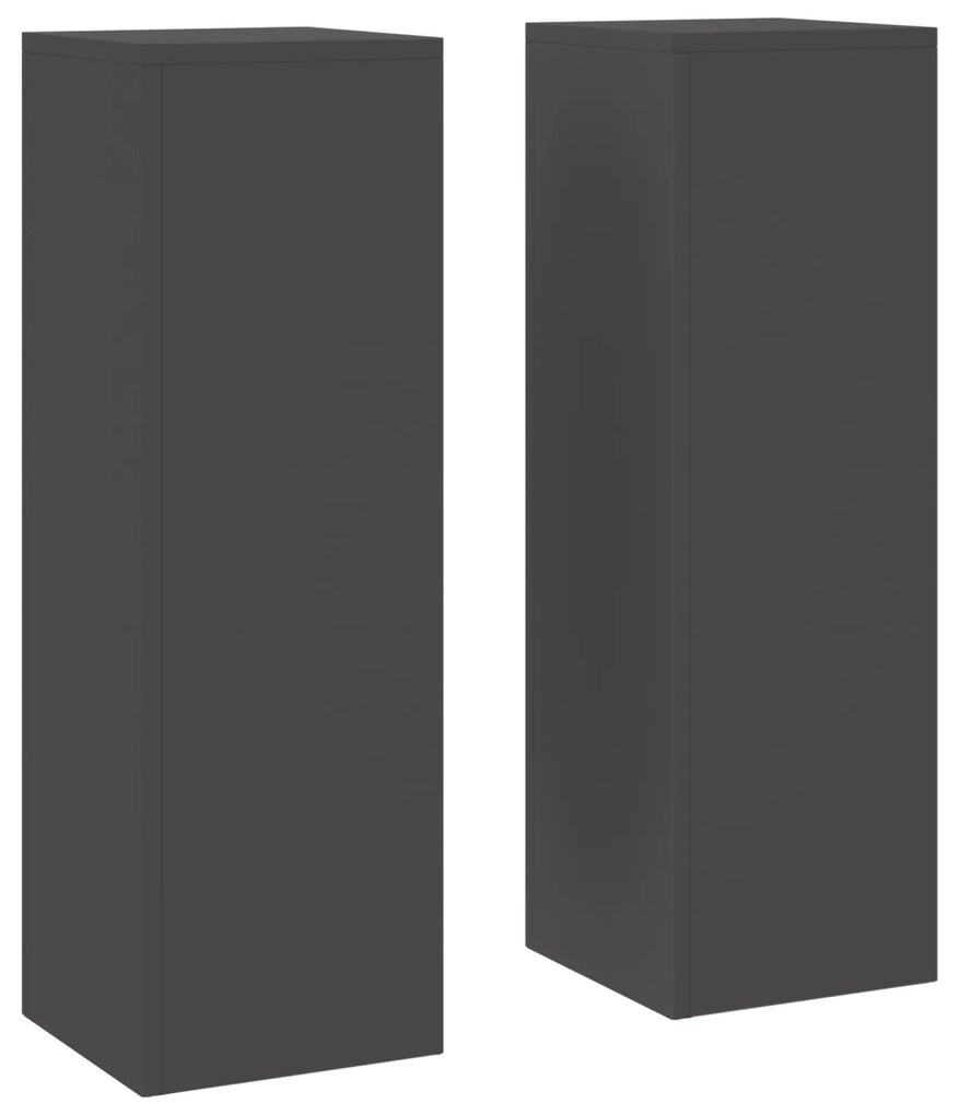 vidaXL Εξωτερικές Γλάστρες Στήλη 2 τμχ Μαύρες 24x24x75 εκ. Ατσάλι