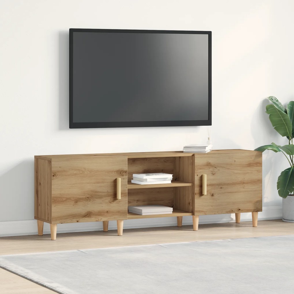 vidaXL Βάση τηλεόρασης σε Artisan Oak - 150x30x50 εκ - Κατασκευασμένη από τεχνικό ξύλο
