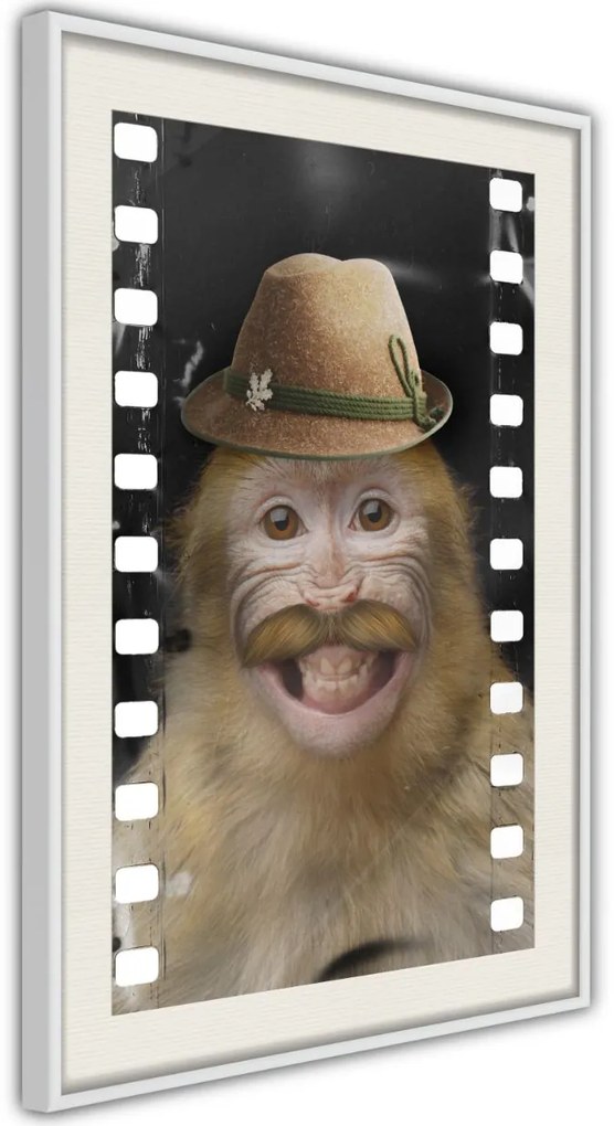 Αφίσα - Dressed Up Monkey - 20x30 - Χρυσό - Με πασπαρτού