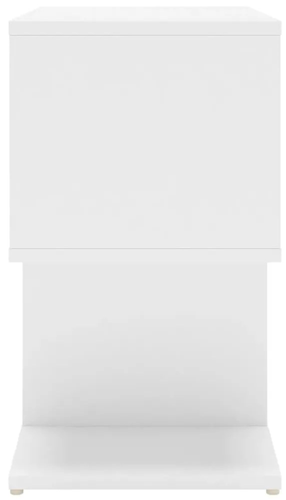vidaXL Κομοδίνο Λευκό 50 x 30 x 51,5 εκ. από Μοριοσανίδα
