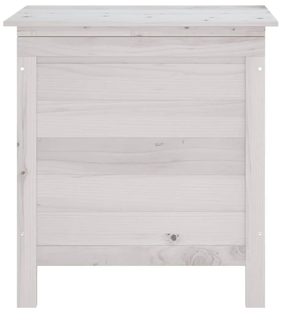 vidaXL Μπαούλο Αποθ. Κήπου Λευκό 50 x 49 x 56,5 εκ. Μασίφ Ξύλο Ελάτης