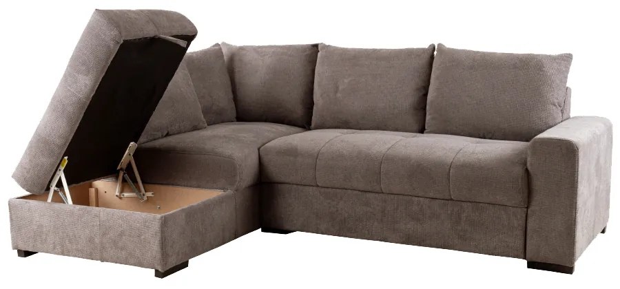 BILL ΚΑΝΑΠΕΣ ΚΡΕΒΑΤΙ ΓΩΝΙΑ ΑΡΙΣΤΕΡΗ TAUPE 241x173x94 - 70-0413