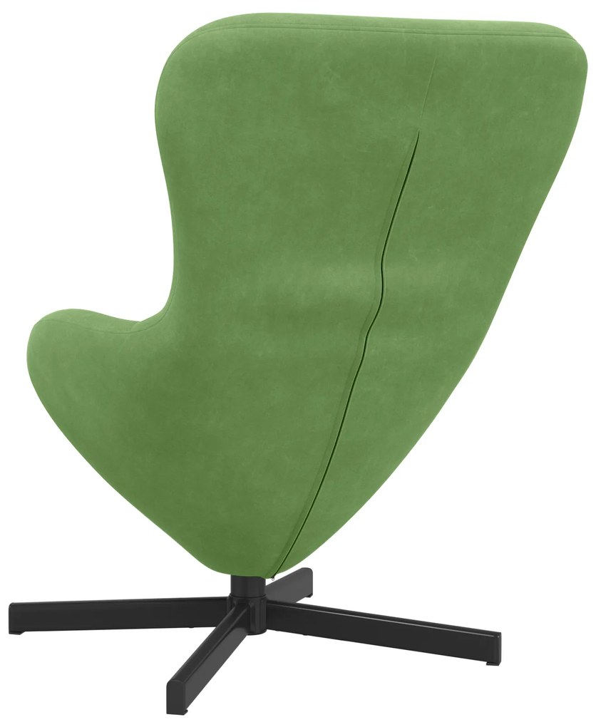 vidaXL Πολυθρόνα Αυγού Light Green Velvet