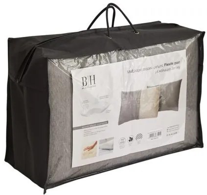 Beauty Home Μαξιλάρια ύπνου Flexile Memory Foam Art 4042 60x40+13 Γκρι - Μέτριο - 2 τεμάχια