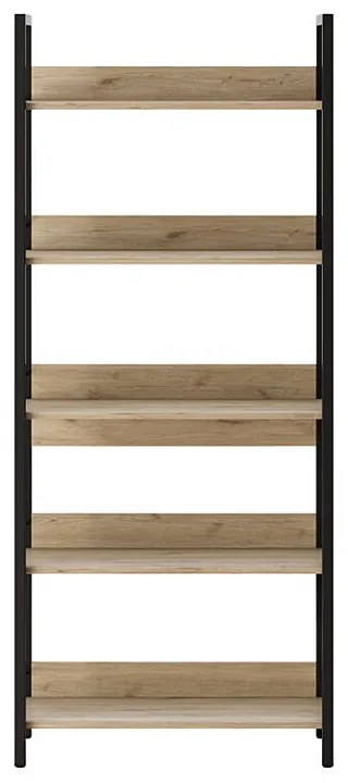 Βιβλιοθήκη Connect Megapap χρώμα florida oak 73x35x172εκ.