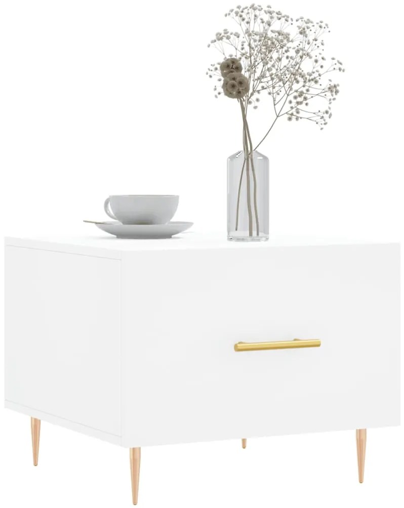 vidaXL Τραπεζάκι Σαλονιού Λευκό 50 x 50 x 40 εκ. από Επεξεργ. Ξύλο