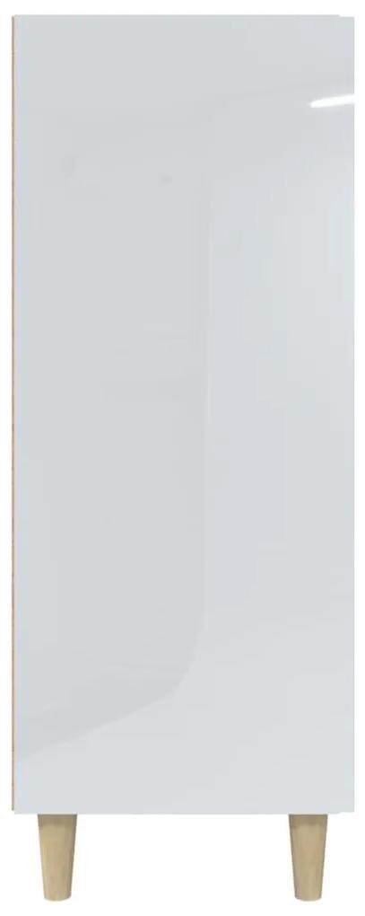 vidaXL Ντουλάπι Γυαλιστερό Λευκό 69,5x34x90 εκ. Επεξεργασμένο Ξύλο