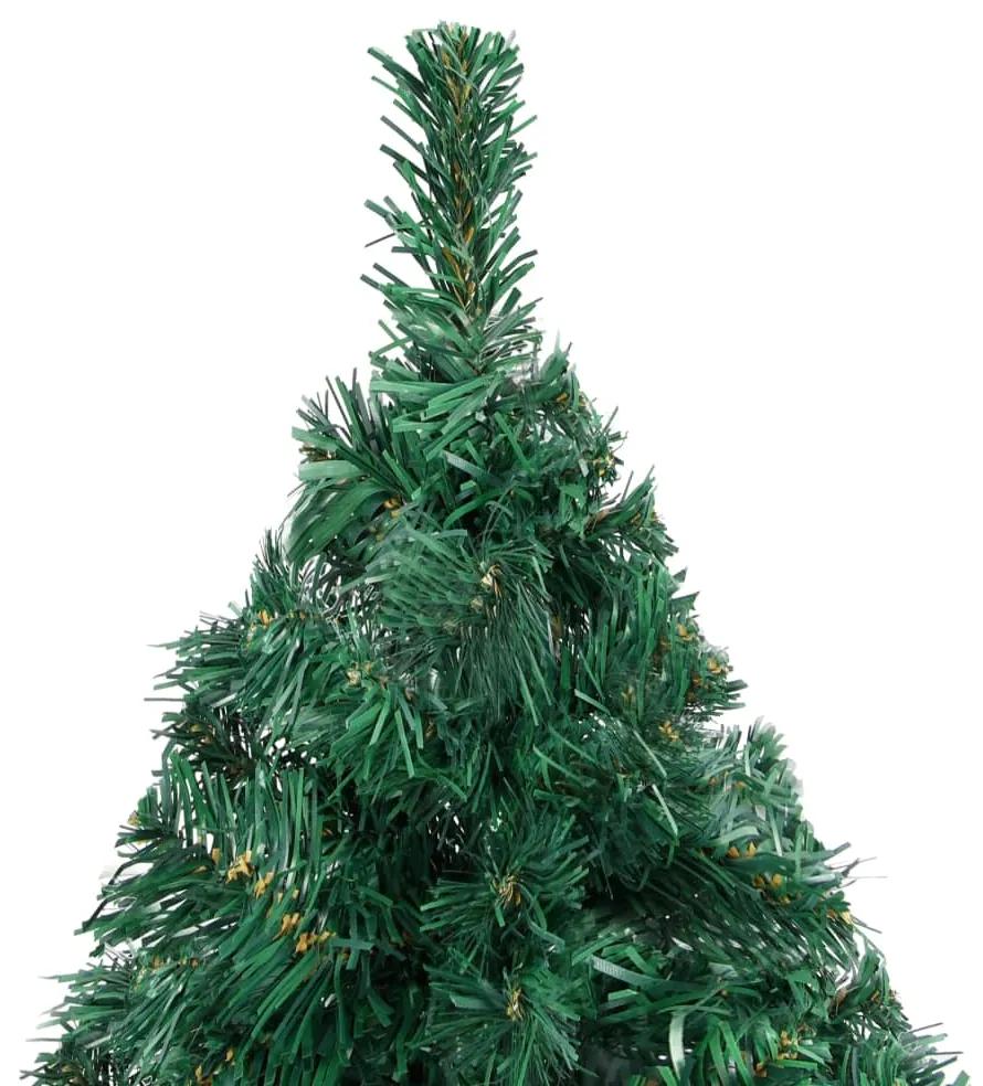 vidaXL Χριστουγεν Δέντρο Προφωτισμένο Τεχνητό Μπάλες Πράσινο 120εκ PVC