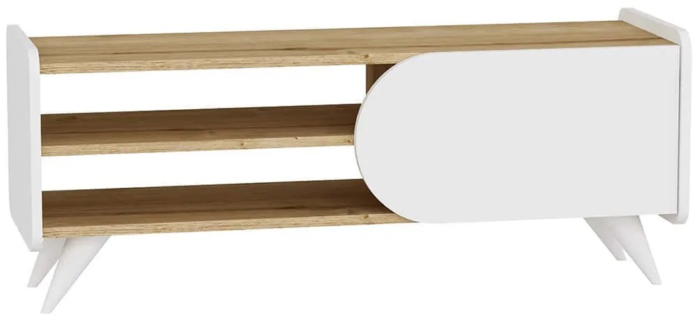 Έπιπλο Τηλεόρασης Mindy 550ARN3453 120x45x40cm Oak-White