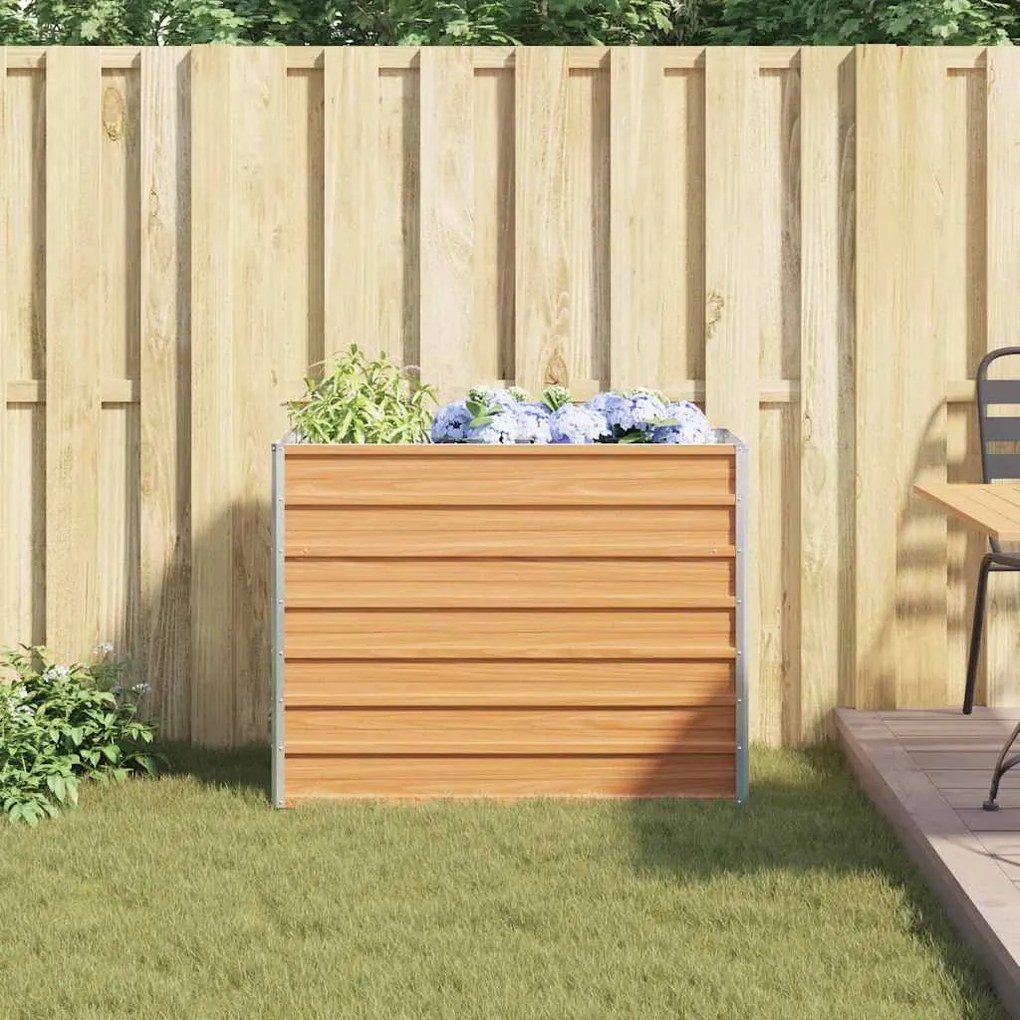 vidaXL Υπερυψωμένη Ζαρντινιέρα Ανοιχτό καφέ 100 x 40 x 77 cm