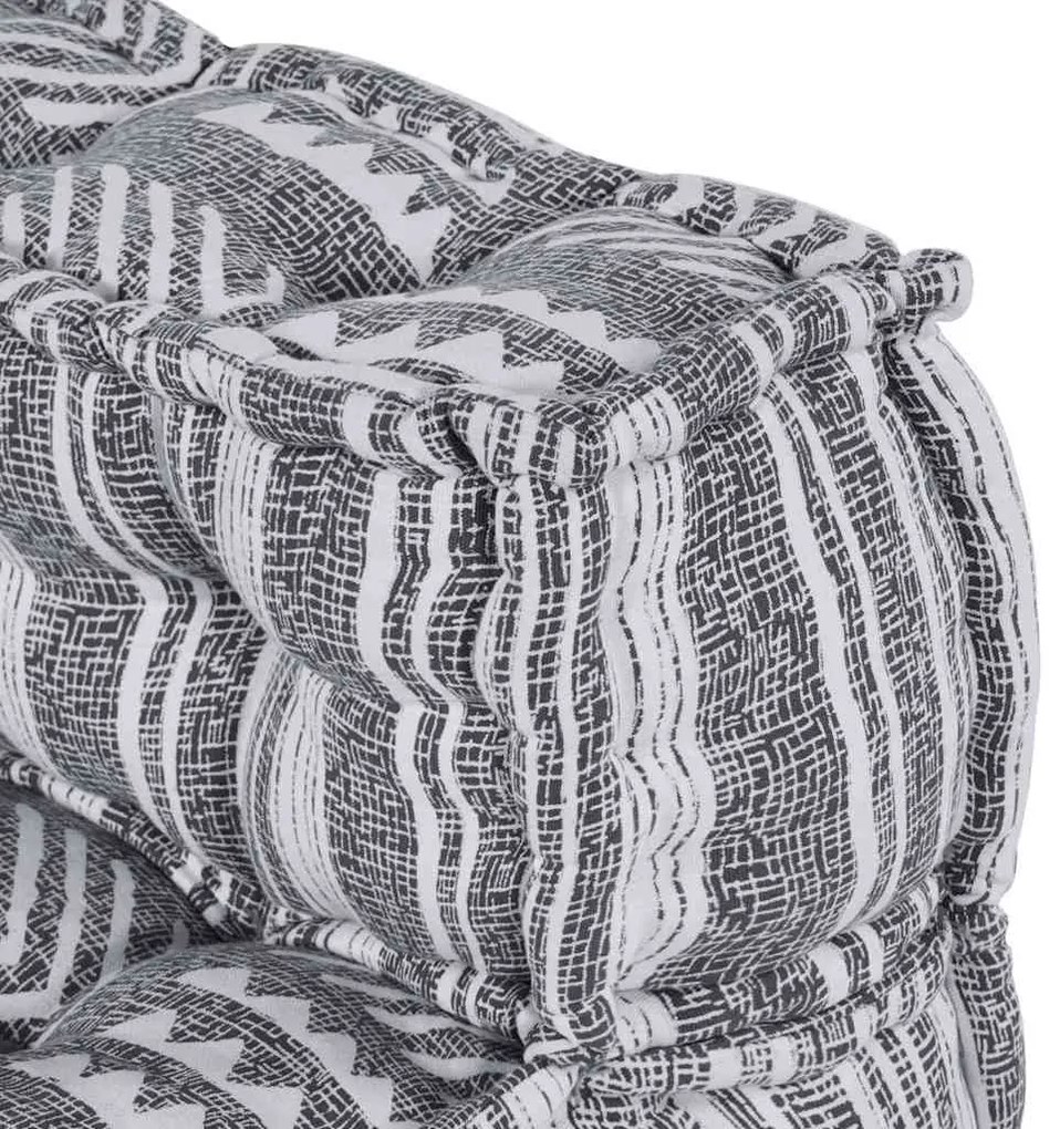 vidaXL Αρθρωτός Καναπές Εκτύπωση Γκρι 70 x 70 x 56 εκ ύφασμα