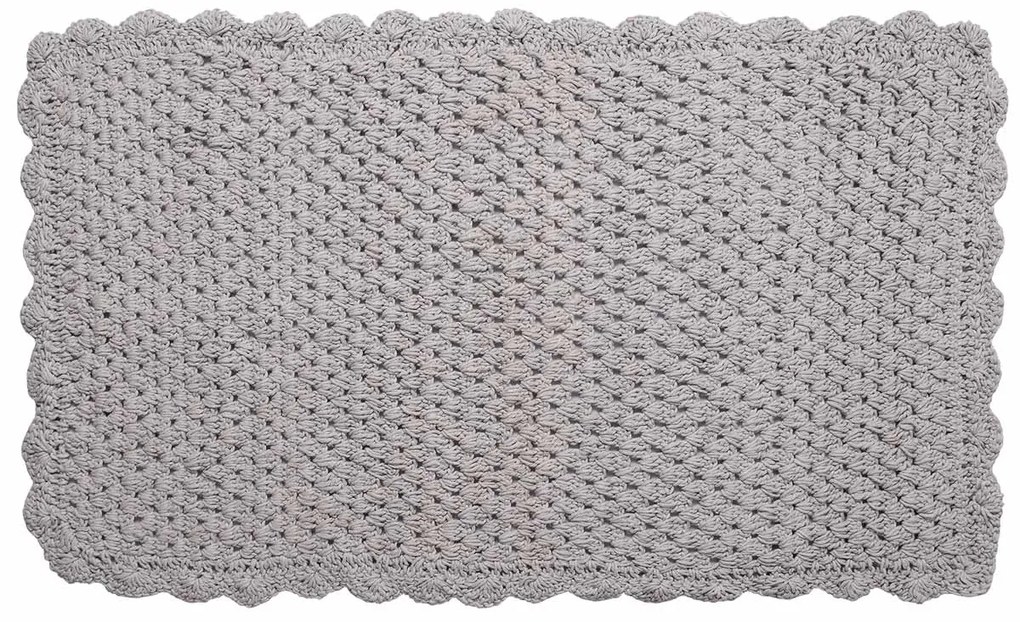 Πατάκι Μπάνιου (60x100) Silk Fashion Πλεκτό Γκρι