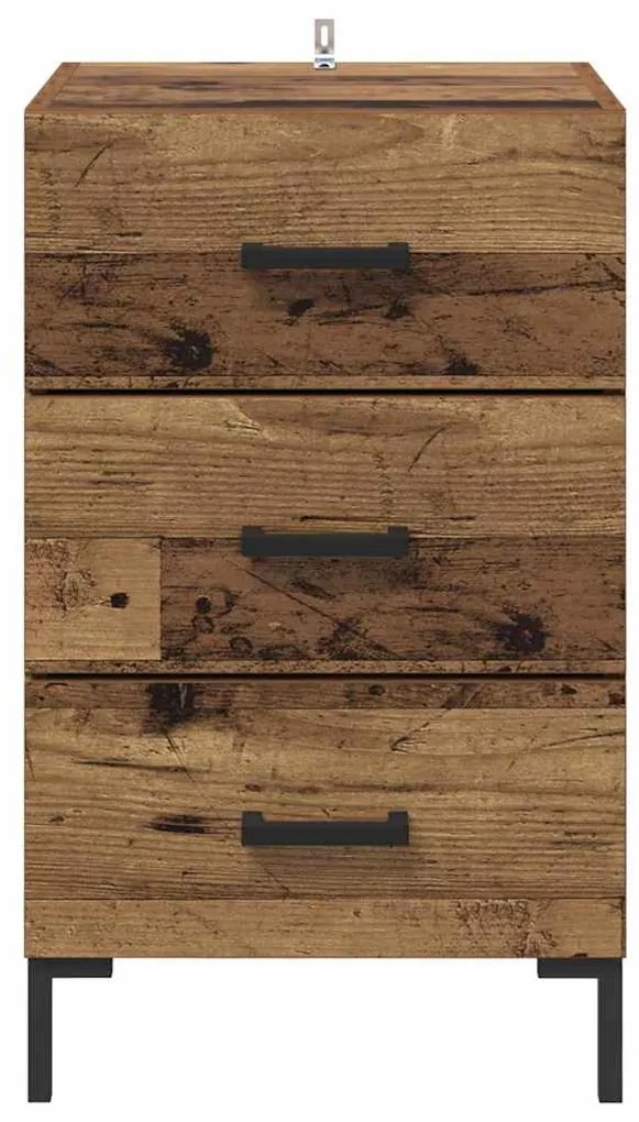 vidaXL Κομοδίνο Παλιό ξύλο 40 x 40 x 66 εκ. Επεξεργασμένο ξύλο