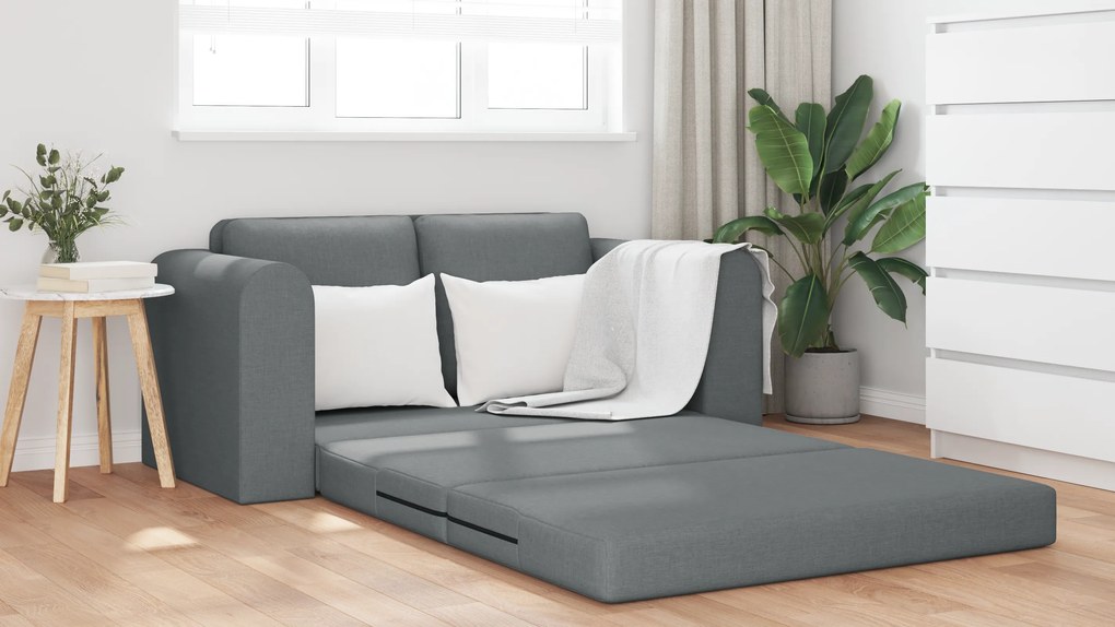 vidaXL Καναπές Κρεβάτι 2-σε-1 Σκούρος Γκρι 148x71x83 εκ. Υφασμάτινος