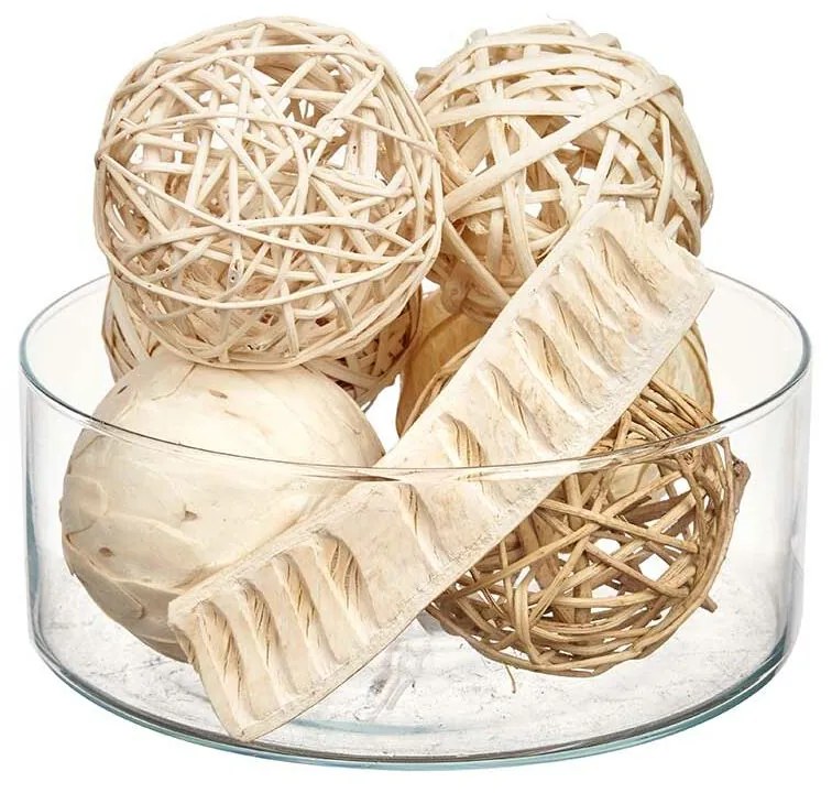 Σετ Διακοσμητικές Μπάλες Gift Decor Λευκό Καφέ 22 x 40 x 9 cm (12 Μονάδες)