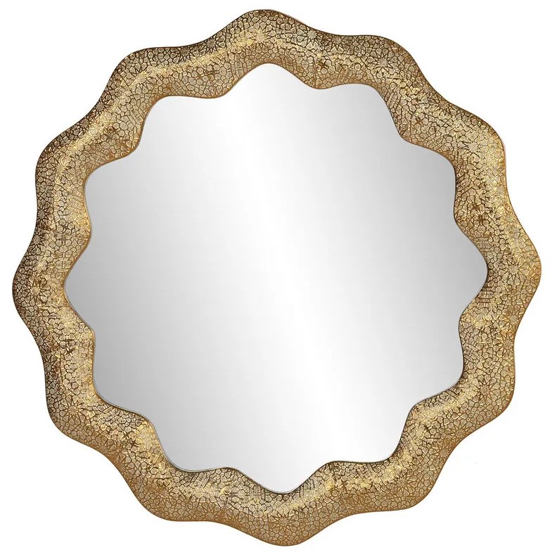 Τοίχο καθρέφτη Home ESPRIT Χρυσό Άραβας 81 x 3,5 x 81 cm
