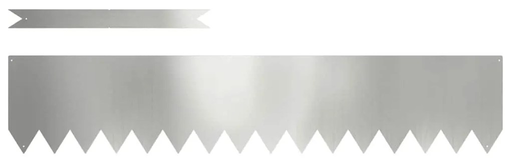 vidaXL Περίγραμμα γκαζόν 50 pcs Ασημί 100 x 0.05 x 20 εκ