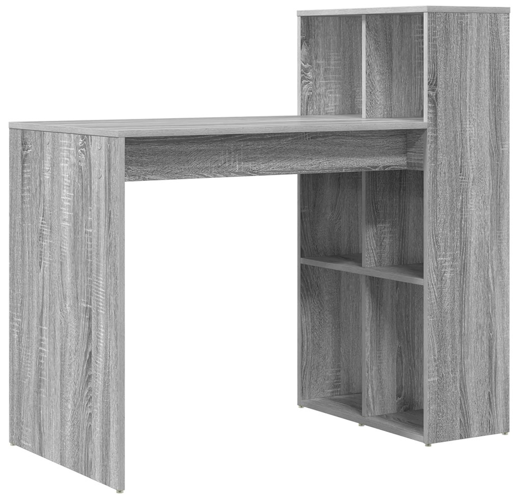 vidaXL Γραφείο Γραφής Γκρι Sonoma Επεξεργασμένο ξύλο, laminate Μεσαίο
