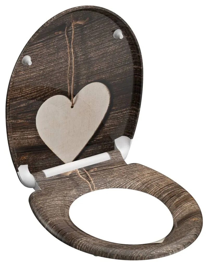 SCHÜTTE Κάθισμα Λεκάνης WOOD HEART Soft-Close &amp; Σχέδιο από Duroplast - Πολύχρωμο