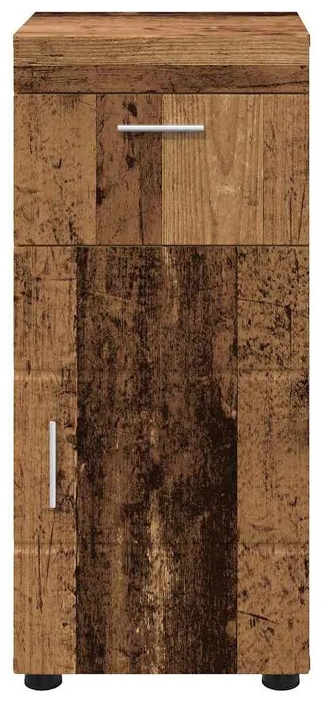 vidaXL Ντουλάπι Μπάνιου με πόρτα TULUM Παλαιό ξύλο 37 x 31.5 x 82 εκ