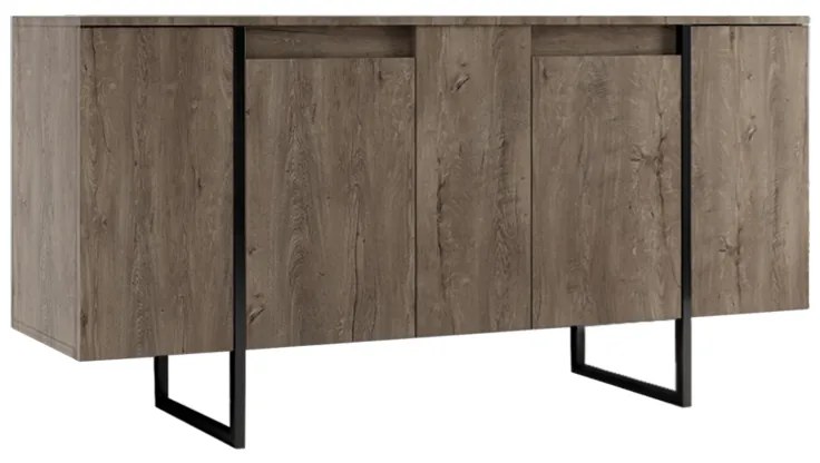 Μπουφές Luxe Megapap χρώμα καρυδί 160x35x80εκ.-GP052-0118,2