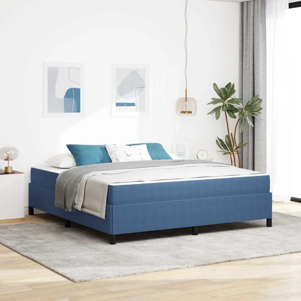vidaXL Σκελετός Κρεβατιού Άλλο Μπλε 180 x 200 cm Βελούδο